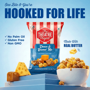 Cheese & Caramel Gourmet Popcorn | Pack of 12 x 32g The Theatre Project
