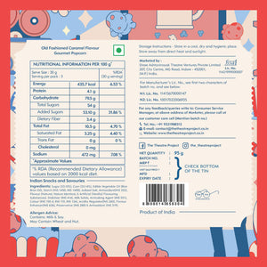 Old Fashioned Caramel Gourmet Popcorn Tin | 95g Pack of 1