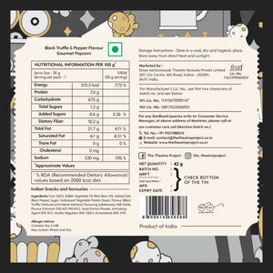 Black Truffle & Pepper Gourmet Popcorn Tin | 42g Pack of 1