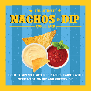 Cheesy Nachos with 2 Dips Combo Box | Pack of 4 x 140g The Theatre Project