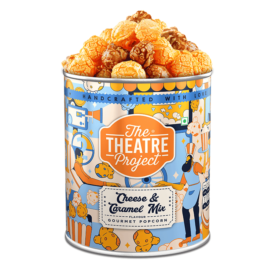Cheese & Caramel Gourmet Popcorn Tin | 75g