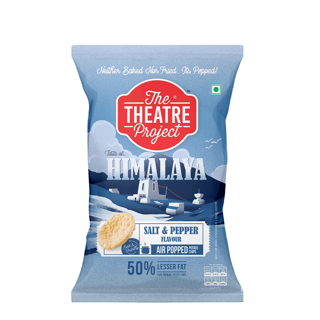 Salt & Pepper Air Popped Chips | 55g - The Theatre Project