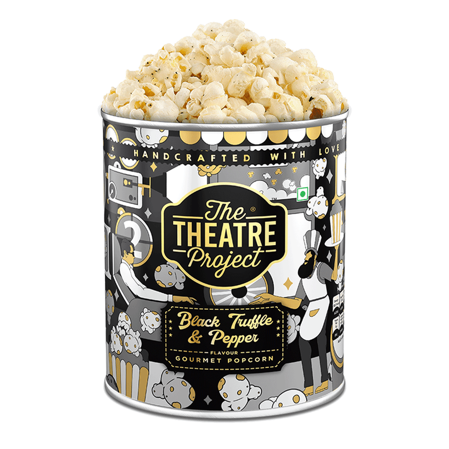 Black Truffle & Pepper Gourmet Popcorn Tin | 42g
