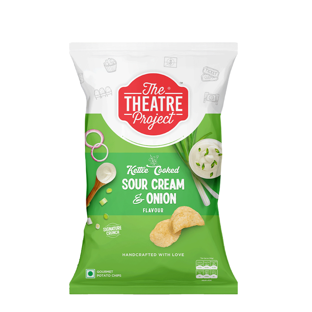 Sour Cream & Onion Kettle Cooked Chips | 72g Pack of 1