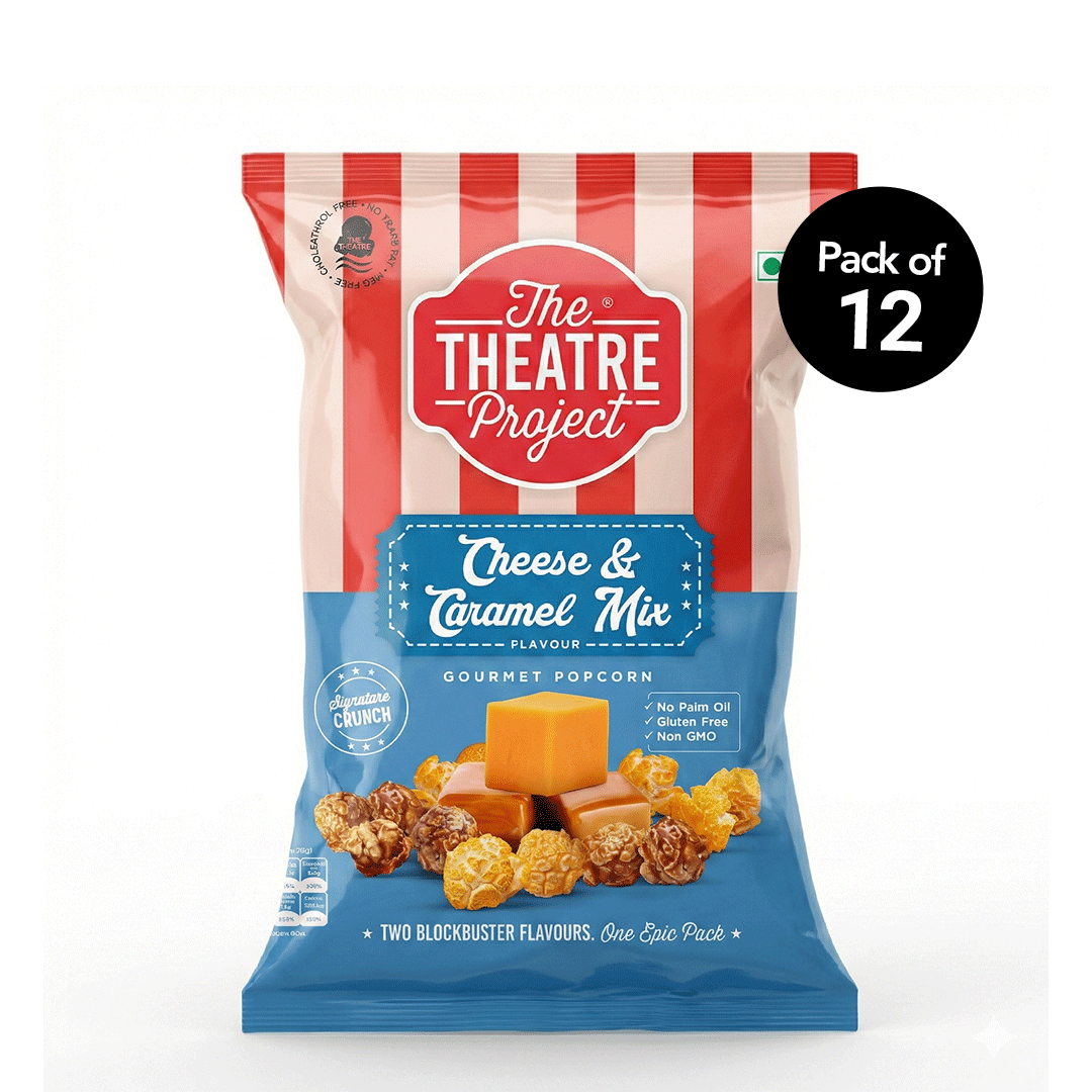 Cheese & Caramel Gourmet Popcorn | Pack of 12 x 32g The Theatre Project