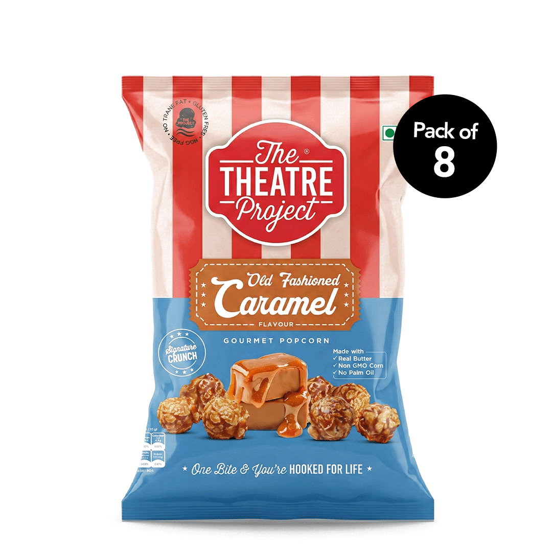 Old Fashioned Caramel Gourmet Popcorn | Pack of 8 x 55g Pack of 8