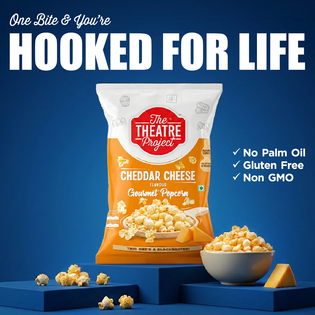 Cheddar Cheese Gourmet Popcorn | Pack of 10 x 60g Pack of 10