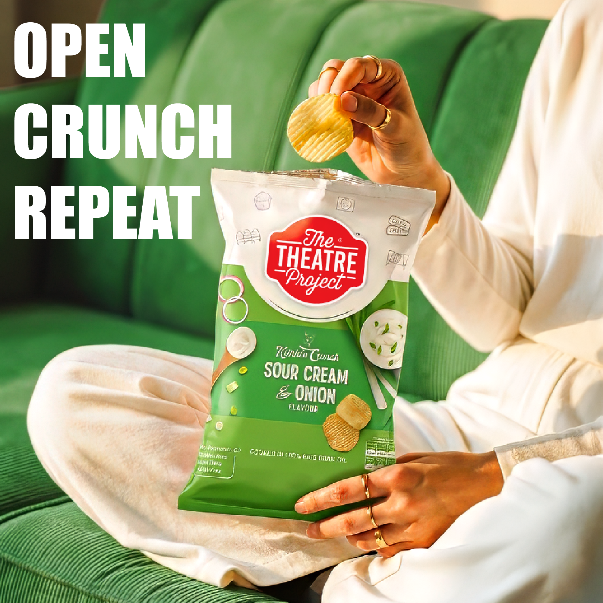 Sour Cream & Onion Kettle Cooked Chips | Pack of 6 x 93g Pack of 6