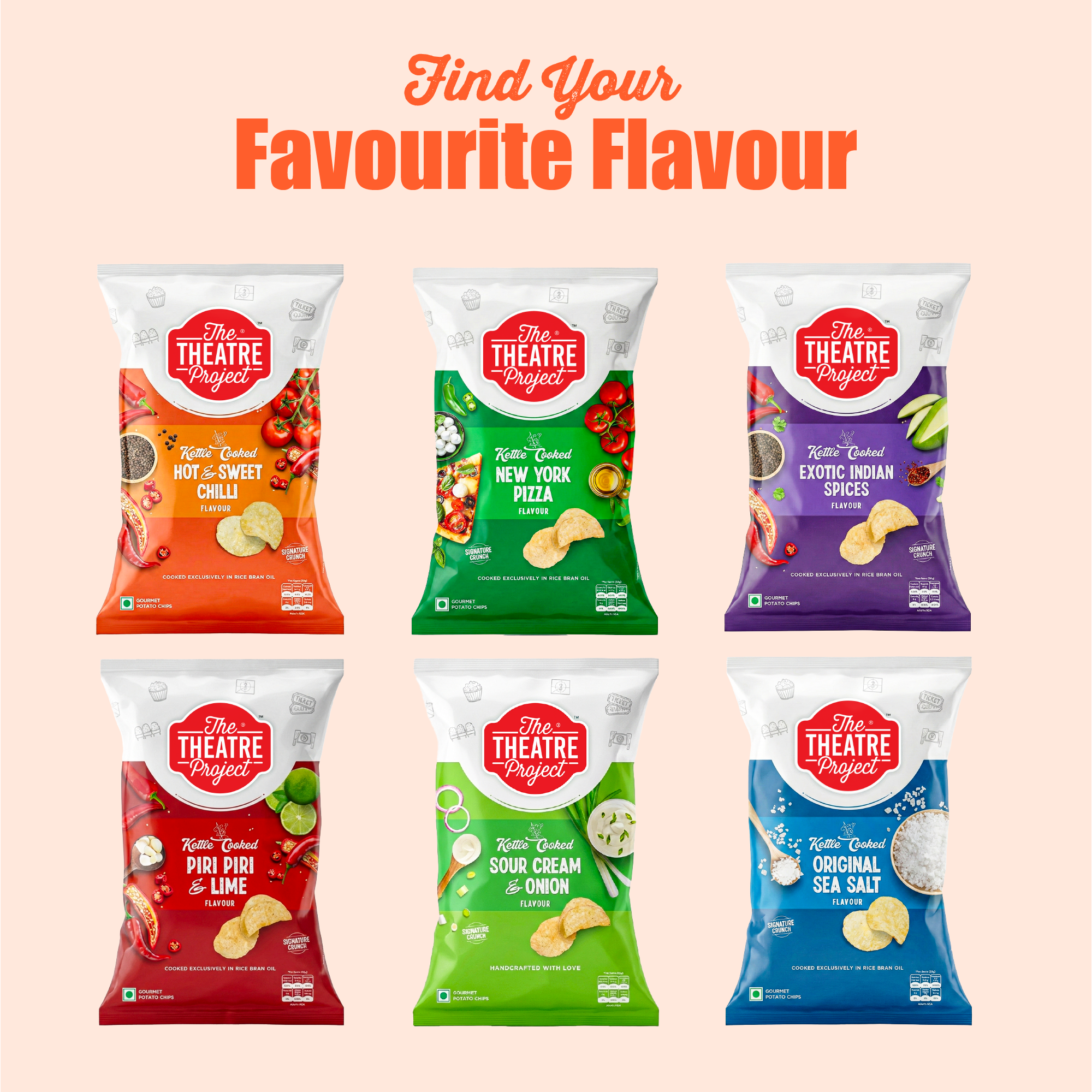 Hot & Sweet Chilli Kettle Cooked Chips | Pack of 6 x 93g Pack of 6