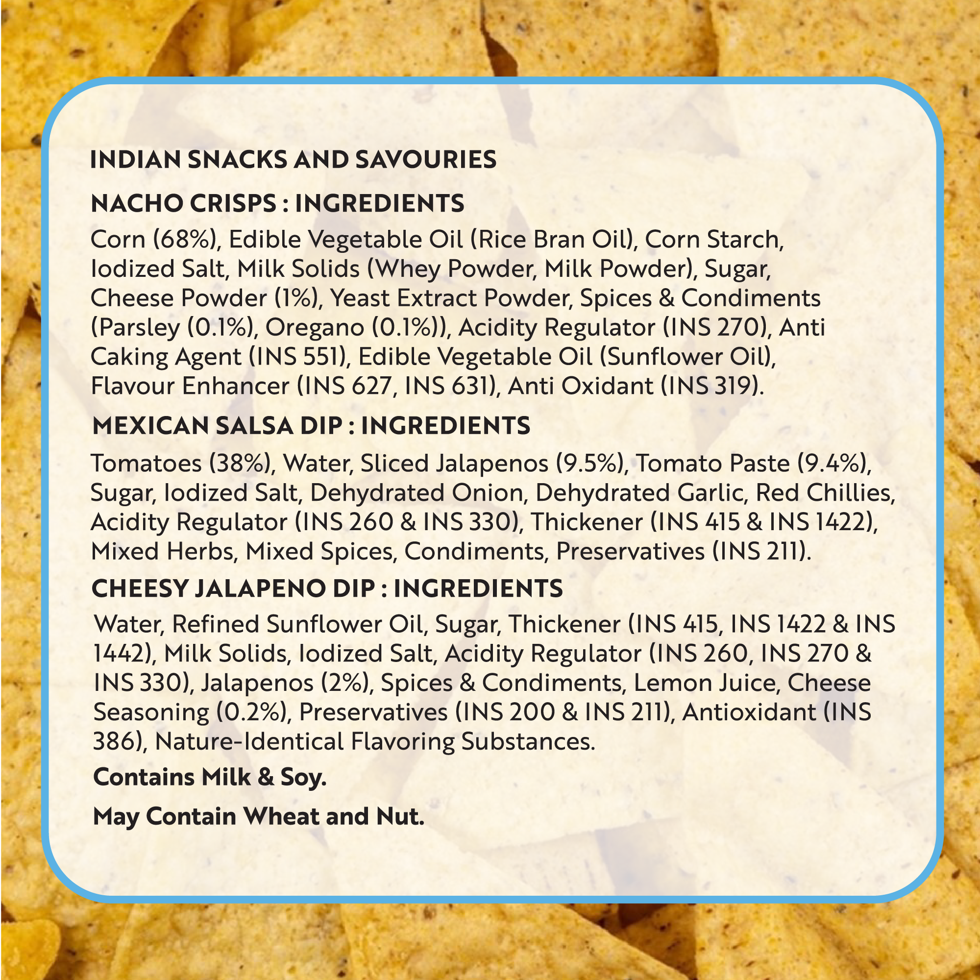 Cheesy Nachos with 2 Dips Combo Box | Pack of 4 x 140g The Theatre Project