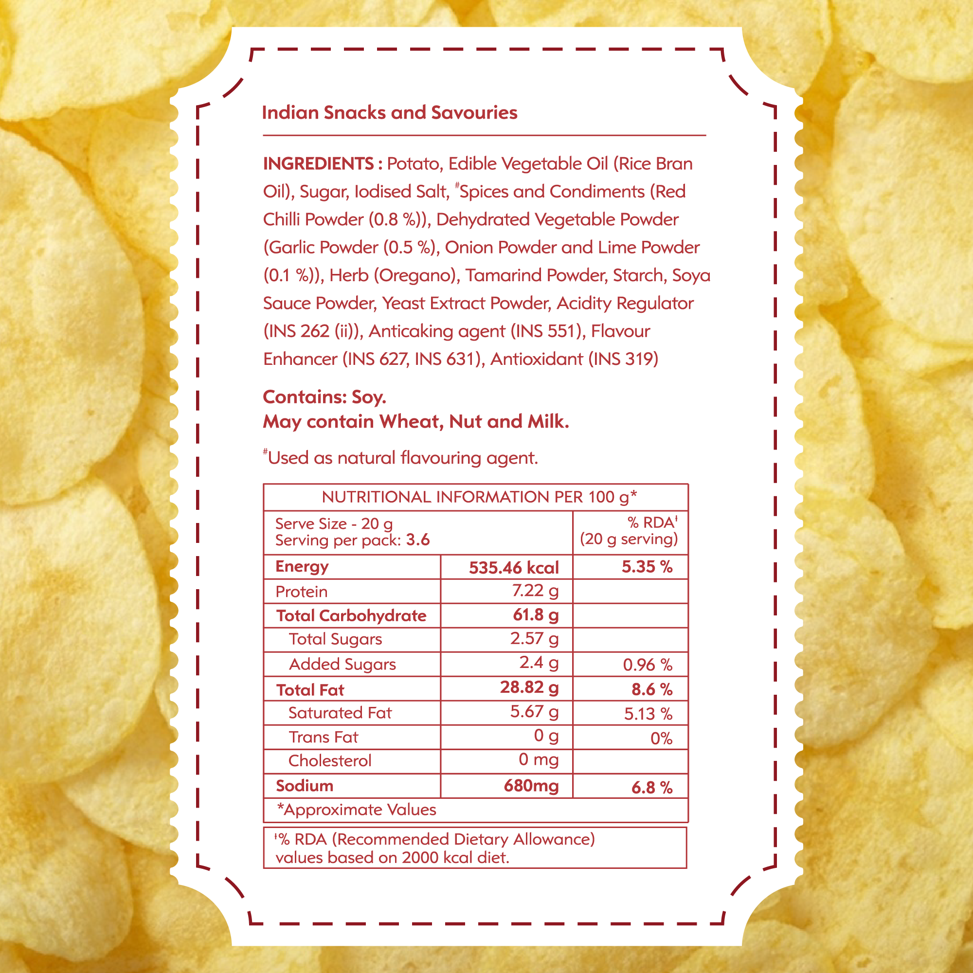 Piri Piri & Lime Kettle Cooked Chips | 72g | Rs 60 Pack of 1