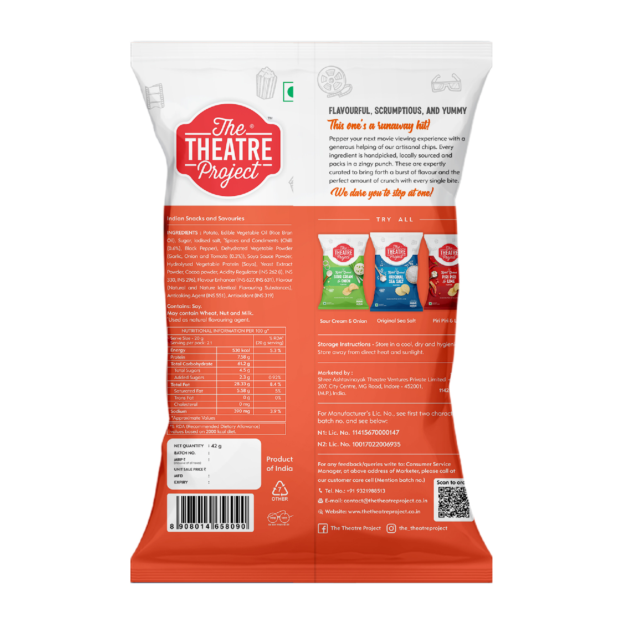Hot & Sweet Chilli Kettle Cooked Chips | Pack of 12 x 42g Pack of 12