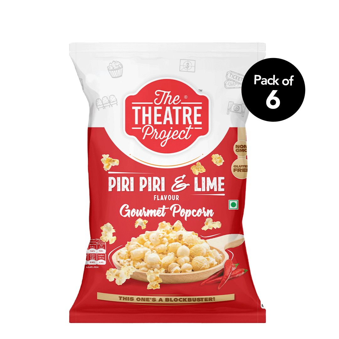 Piri Piri & Lime Gourmet Popcorn | Pack of 6 x 60g Pack of 6
