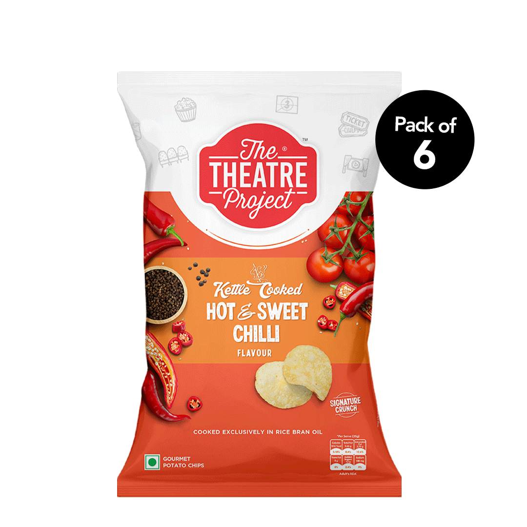 Hot & Sweet Chilli Kettle Cooked Chips | Pack of 6 x 93g Pack of 6