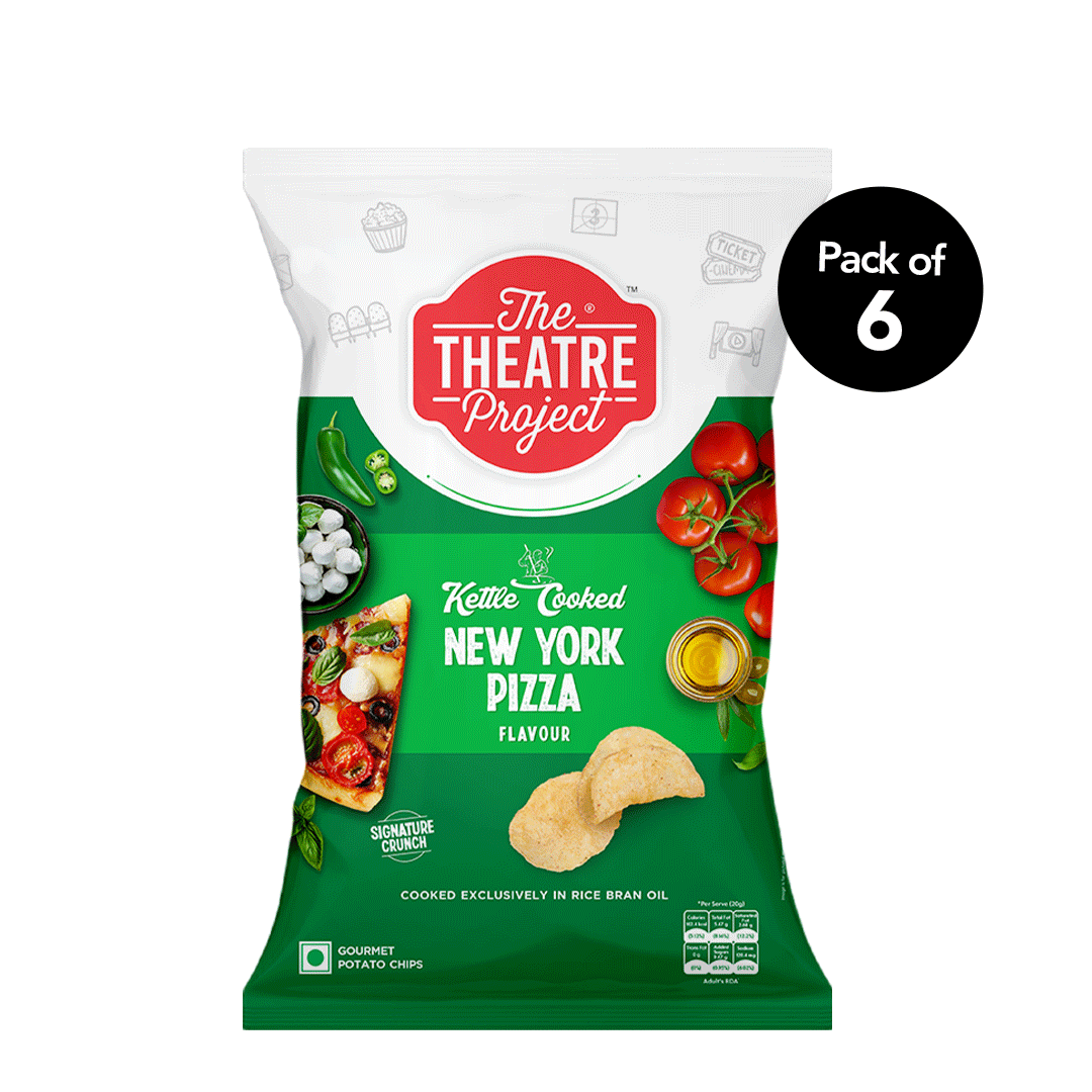 New York Pizza Kettle Cooked Chips | Pack of 6 x 93g Pack of 6
