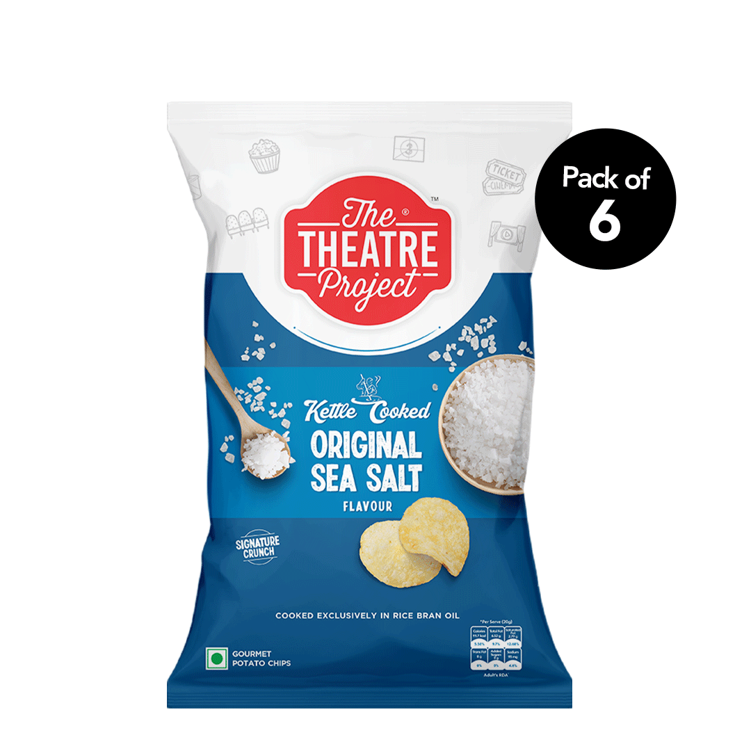 Original Sea Salt Kettle Cooked Chips | Pack of 6 x 93g Pack of 6