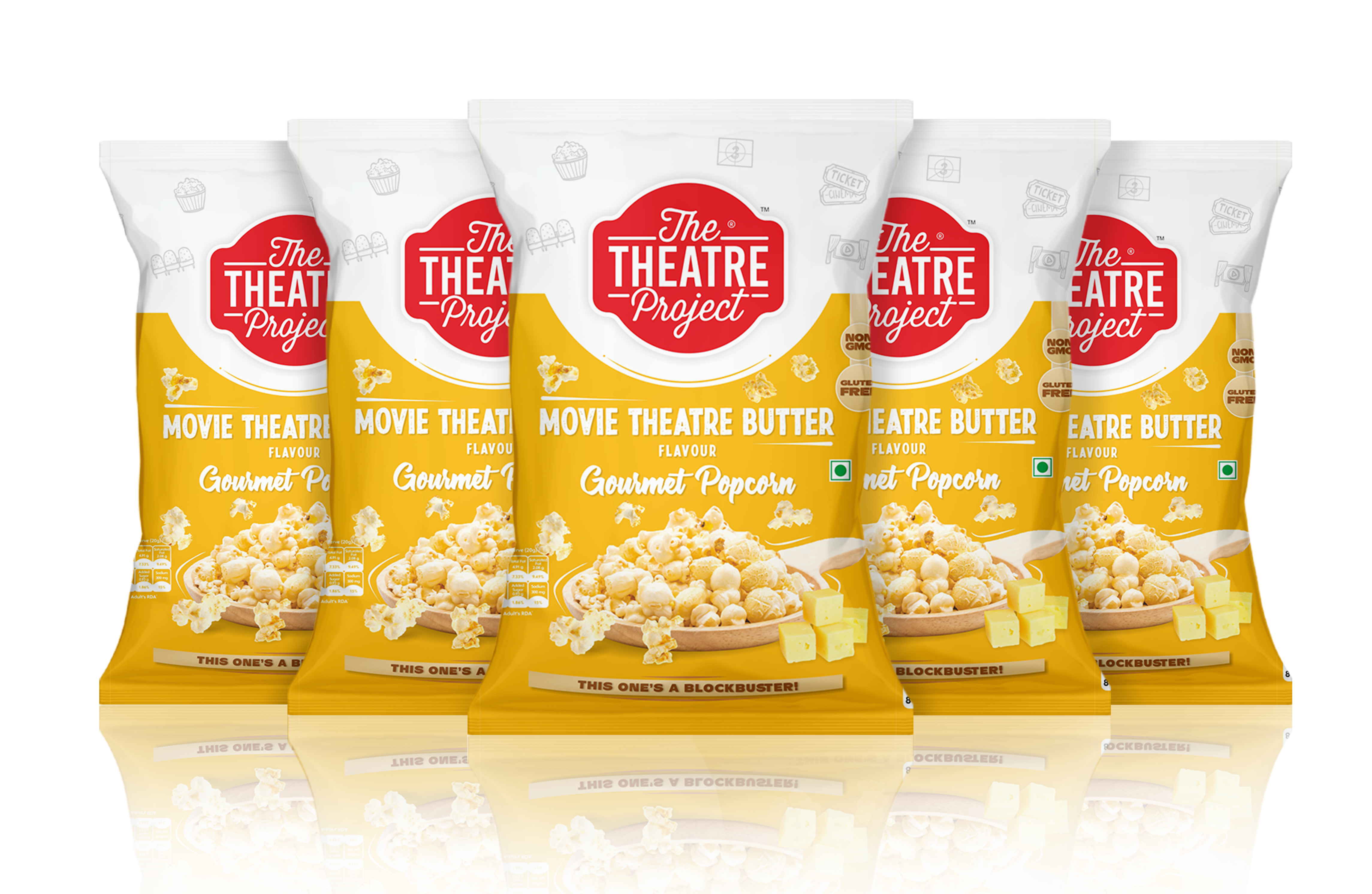 Movie Theater Butter Popcorn Box